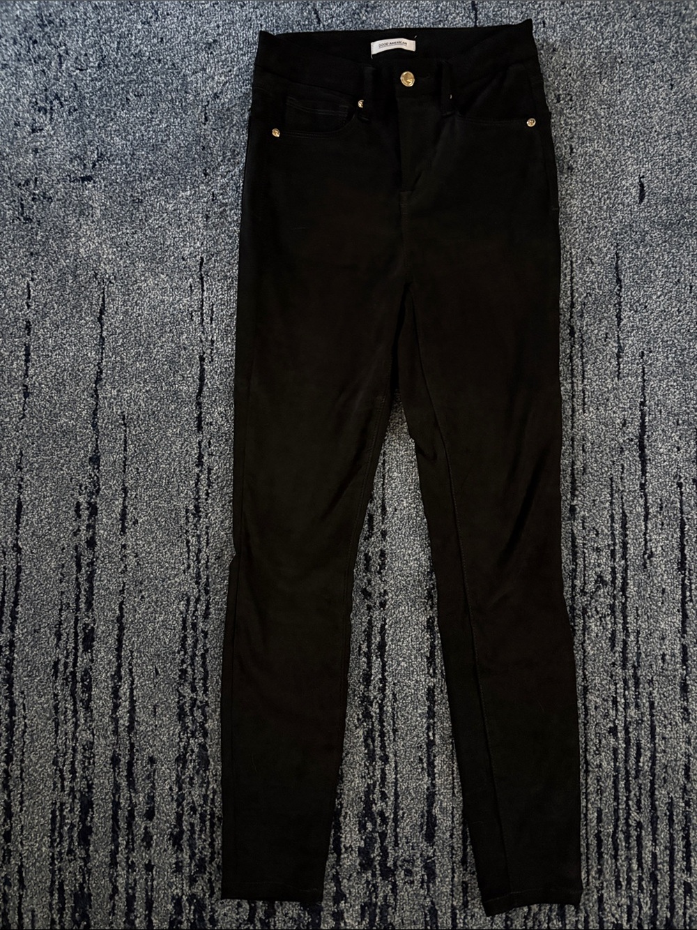 Good American Women’s Microsuede Slim Stretch Pants-Excellent Condition